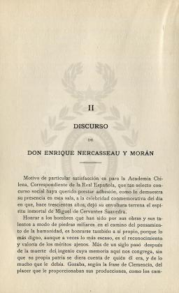 Discurso de don Enrique Nercasseau y Morán (23 de abril de 1916)